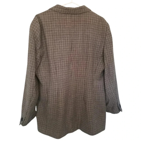 Vintage Donny Brook Alanni black and tan houndstooth wool blazer - Picture 2 of 2